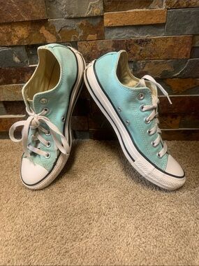 Converse all star Mint Canvas Low-Top Lace-Up Sneakers 8